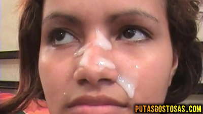 Tinka meunang cum dina beungeutna sanggeus anal sex